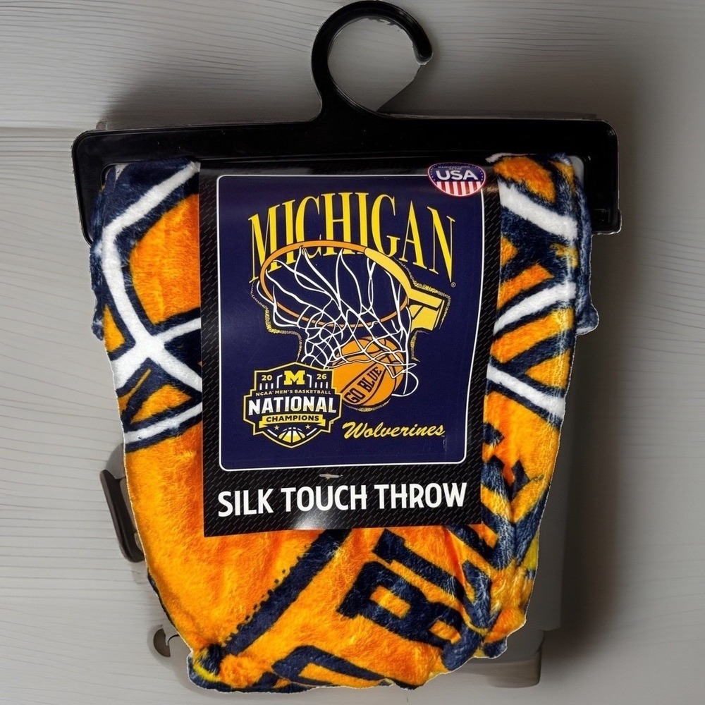 Michigan Wolverines 2026 National Champions Silk Touch Fleece Throw